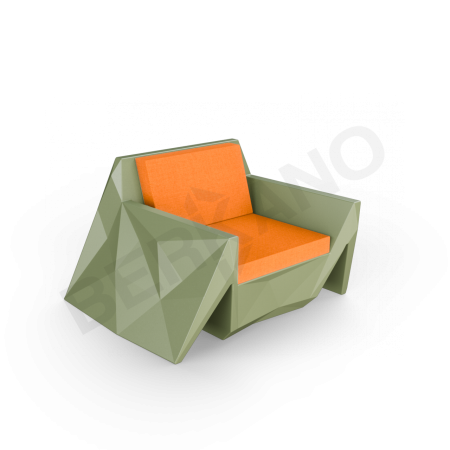 Кресло Quaro с подушками Olive green, Orange