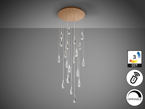 Lagrimas Люстра 20L розовое золото от интернет-магазина IDODOM.RU