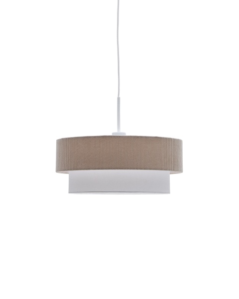 Bianella Подвесной светильник из хлопка и вельвета бежевого цвета, Ø 40 см от интернет-магазина IDODOM.RU