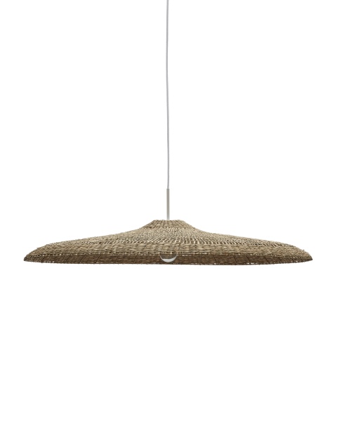 Потолочный плафон Cruilles из натурального волокна с натуральной отделкой, 100 см от интернет-магазина IDODOM.RU