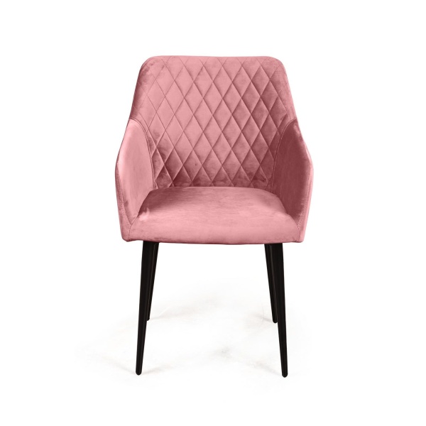 Стул с подлокотниками Robert, бархат пудровый 15 от интернет-магазина IDODOM.RU