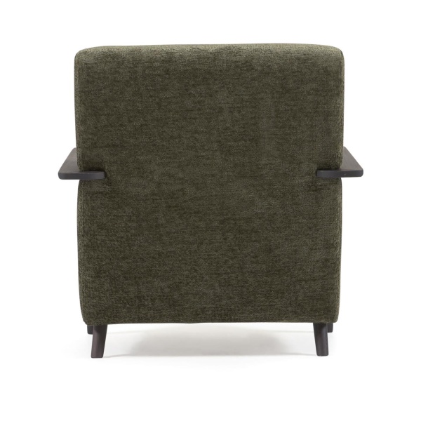 Кресло Marthan из зеленой синели и дерева с отделкой венге от интернет-магазина IDODOM.RU