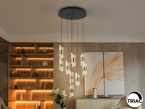 Люстра Iliada 9L черно-золотая D50 от интернет-магазина IDODOM.RU