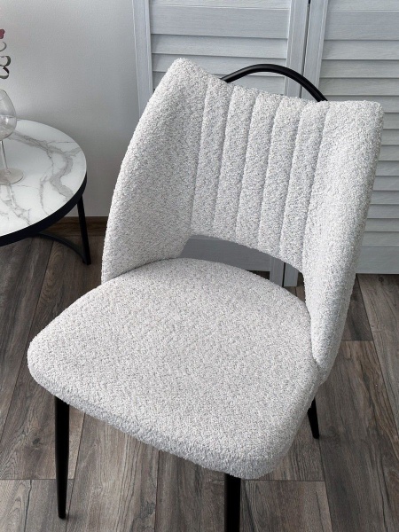 Стул Janet букле, холодный белый от интернет-магазина IDODOM.RU