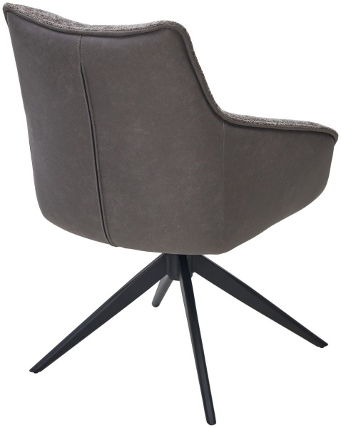 Стул Fabio ткань комби серый, поворотно-возвратный механизм 360 градусов от интернет-магазина IDODOM.RU