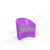 Кресло Oasis сиреневого цвета, аксессуар серого цвета