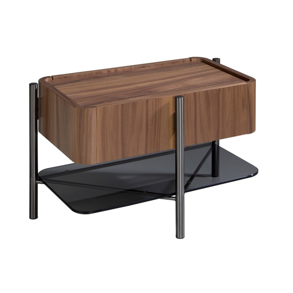 Прикроватная тумбочка 7138/MB2201NS из шпона ореха от интернет-магазина IDODOM.RU