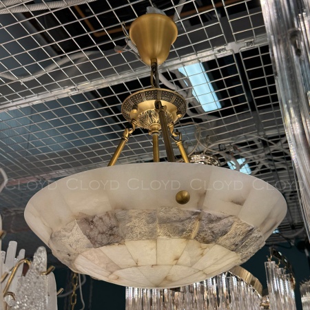 Люстра Cloyd TELEMACH C5 / Ø50 см - алебастр - латунь (арт.12346) от интернет-магазина IDODOM.RU