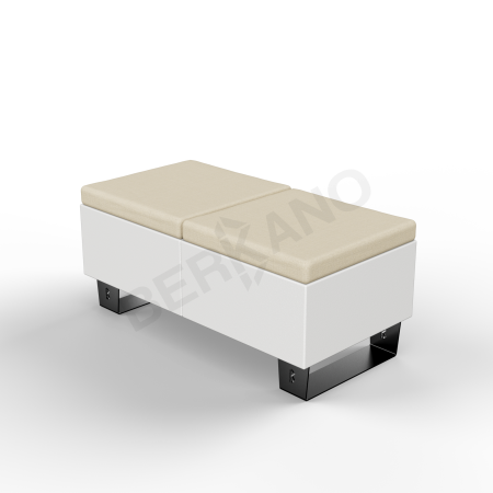 Скамейка Brick 120 Snow White, Bone Brown