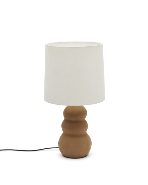 Madsen Настольная лампа терракотовая с белым абажуром от интернет-магазина IDODOM.RU
