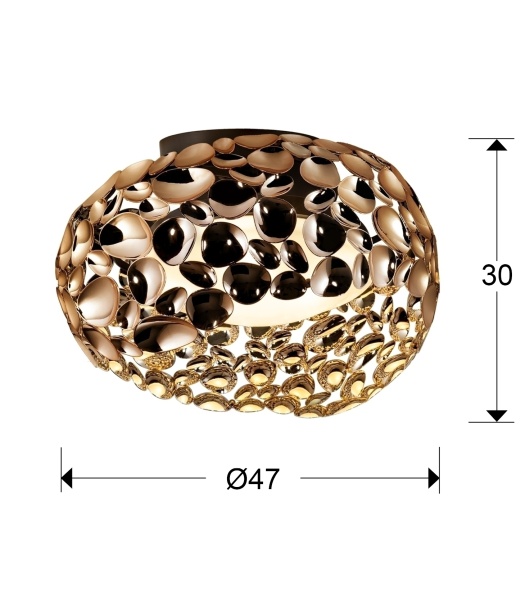 Потолочный светильник Narisa Ø47 5L розовое золото от интернет-магазина IDODOM.RU