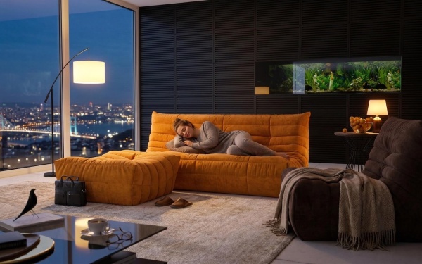 Диван ДеФранс™️ прямой 2-х местный - Эконом микровелюр