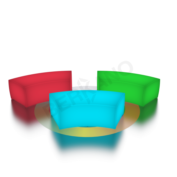 Скамья Track Arc Snow White RGB ACC подсветка от батареек