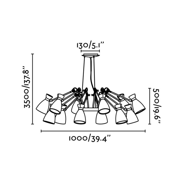 Люстра Retro L12  черная от интернет-магазина IDODOM.RU