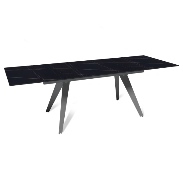 Стол раскладной Rhein (160+40+40), керамика матовая Black gold от интернет-магазина IDODOM.RU