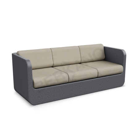 Диван Grace с подушками Black Granite, Bone Brown