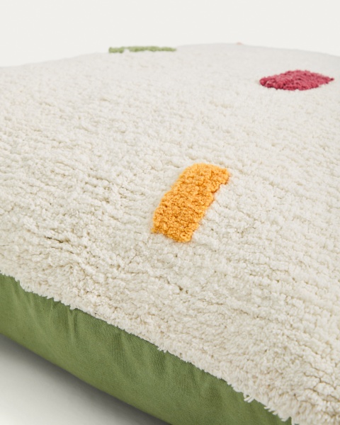 Подушка напольная Epifania белый хлопок с разноцветными точками от интернет-магазина IDODOM.RU