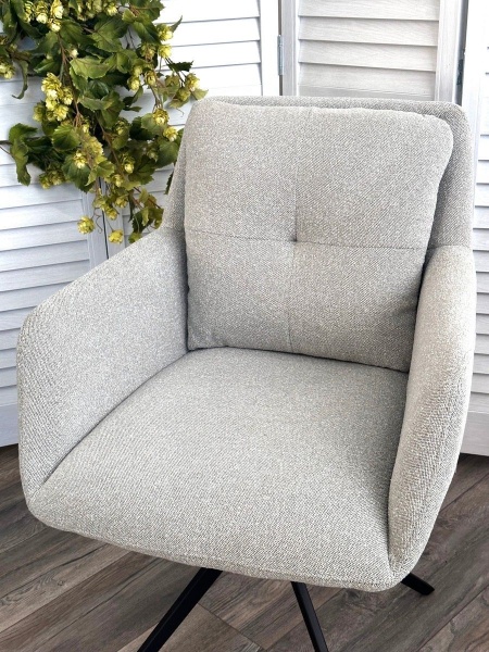 Стул Honey букле светло-серый, поворотный механизм 360 градусов от интернет-магазина IDODOM.RU