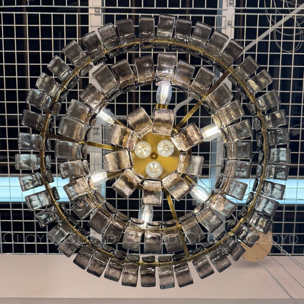 Люстра Cloyd NAMASTE C9 / Ø60 см - латунь - дымчат.стекло (арт.11687) от интернет-магазина IDODOM.RU