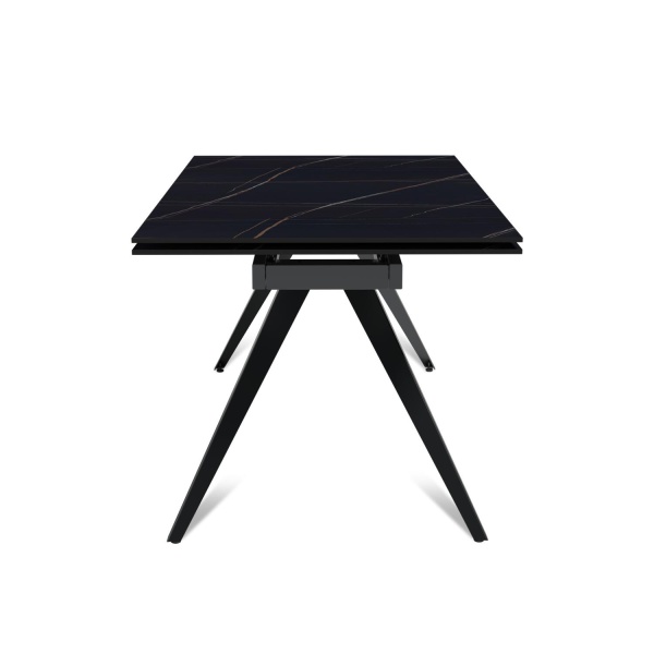 Стол раскладной Asti (160+40+40), керамика матовая Black gold от интернет-магазина IDODOM.RU