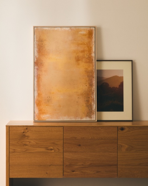 Абстрактная картина Selnar желтая 60 x 90 см от интернет-магазина IDODOM.RU