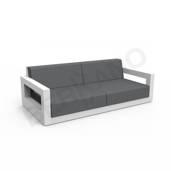 Диван Quarter lounge с подушками Snow White, Dark grey