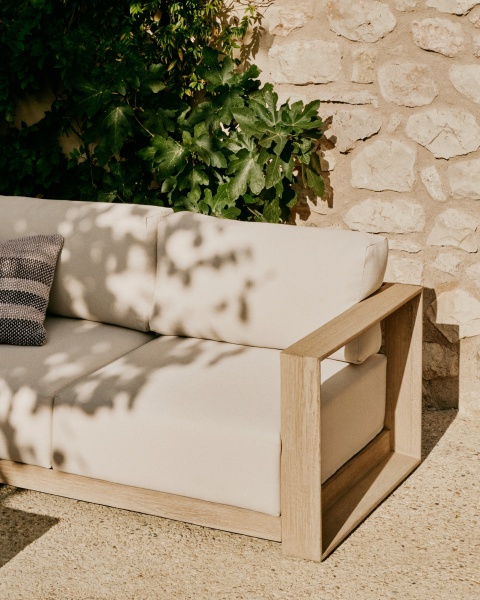 Диван Ambra 2-местный уличный из акации со светлой отделкой 174 см от интернет-магазина IDODOM.RU