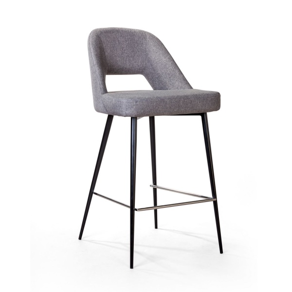 Стул полубарный Dante, рогожка серый от интернет-магазина IDODOM.RU