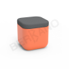 Пуф Grace оранжевого цвета, аксессуар темно-серого цвета