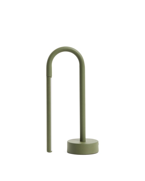 Переносная настольная лампа Bow из зеленого алюминия от интернет-магазина IDODOM.RU