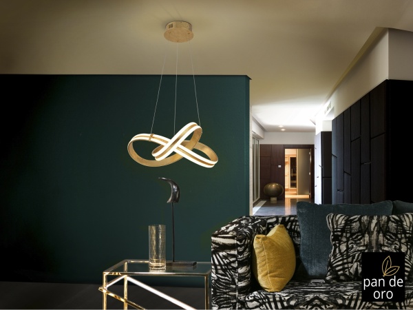 Подвесной светильник Lazas Ø46 золотая фольга от интернет-магазина IDODOM.RU