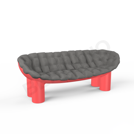 Диван SLON Chili Red, Graphite