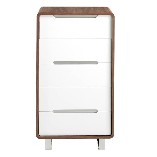 Шифоньер из орехового дерева с белыми ящиками 136-I /7111 от интернет-магазина IDODOM.RU