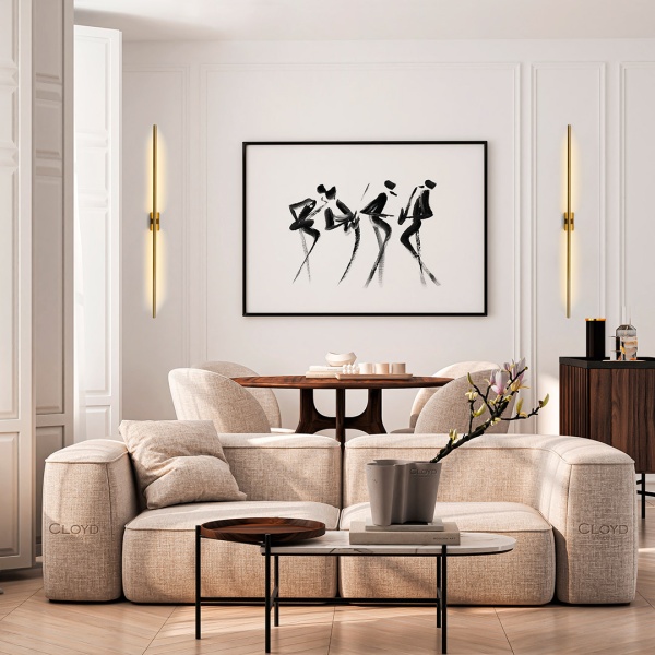 Бра Cloyd LINEAS W1 / выс. 100 см- 4000K - латунь (арт.20117) от интернет-магазина IDODOM.RU