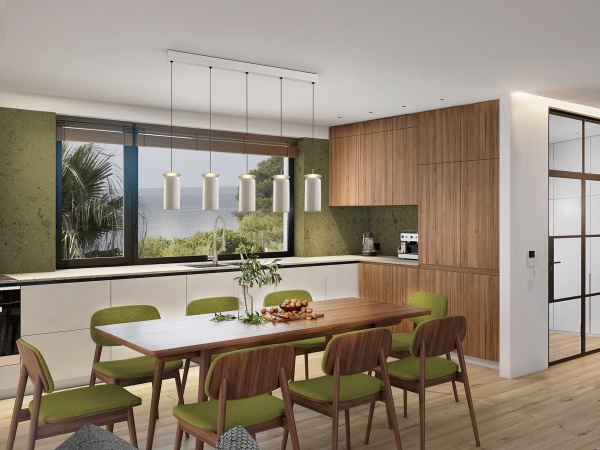 Alfara Подвесной линейный светильник 5L кремовый D35 от интернет-магазина IDODOM.RU