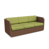 Диван Grace с подушками коричневого цвета, аксессуар зеленого цвета