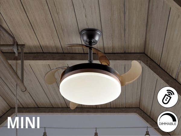 Мини вентилятор с подсветкой Vento черный Ø40 DIM от интернет-магазина IDODOM.RU