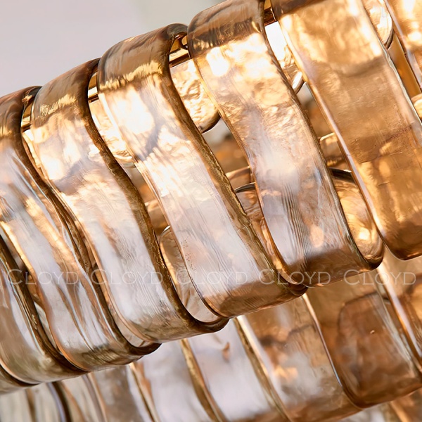 Люстра Cloyd NAMASTE C16 / Ø90 см - латунь - коричнев. стекло (арт.11689) от интернет-магазина IDODOM.RU