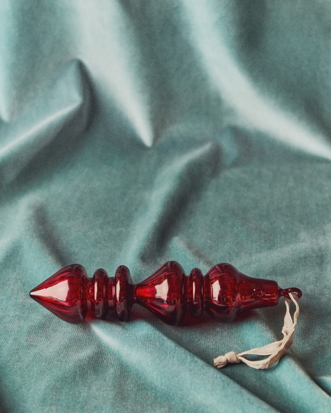 Набор из 2 подвесных украшений Lioren из переработанного красного стекла, 21 см от интернет-магазина IDODOM.RU