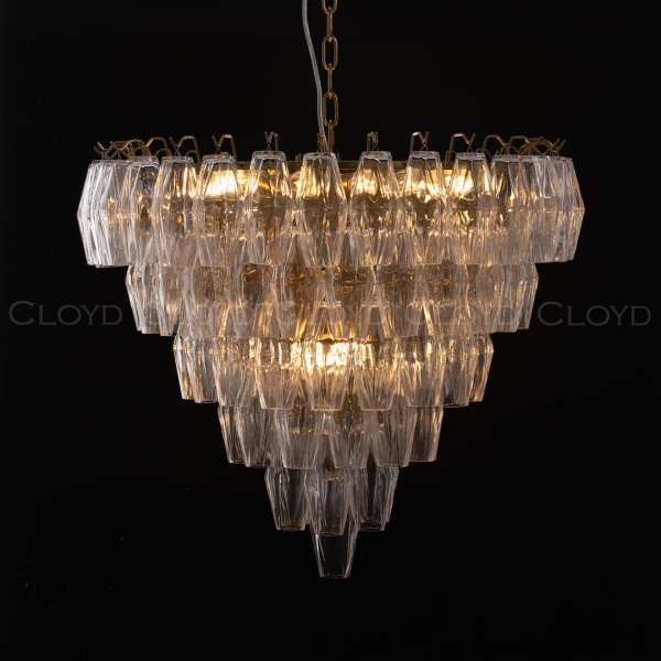 Люстра Cloyd CALCUTTA C9 / Ø60 см - латунь - прозрачн.стекло (арт.11683) от интернет-магазина IDODOM.RU