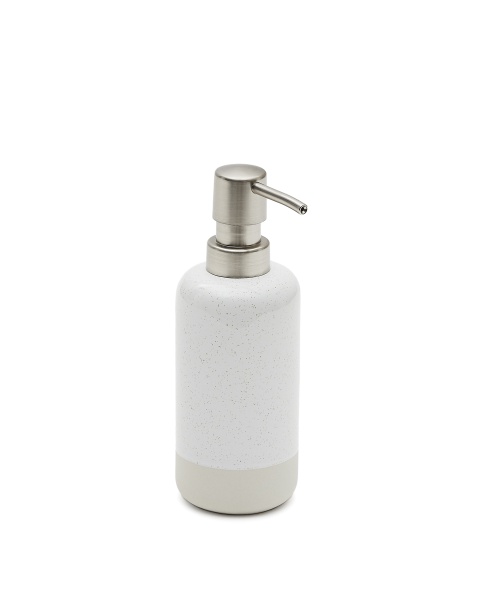Selis Дозатор для мыла из керамики бежевого и белого цвета от интернет-магазина IDODOM.RU