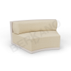Диван полукруглый Fame с подушкой Cappuccino, Bone Brown