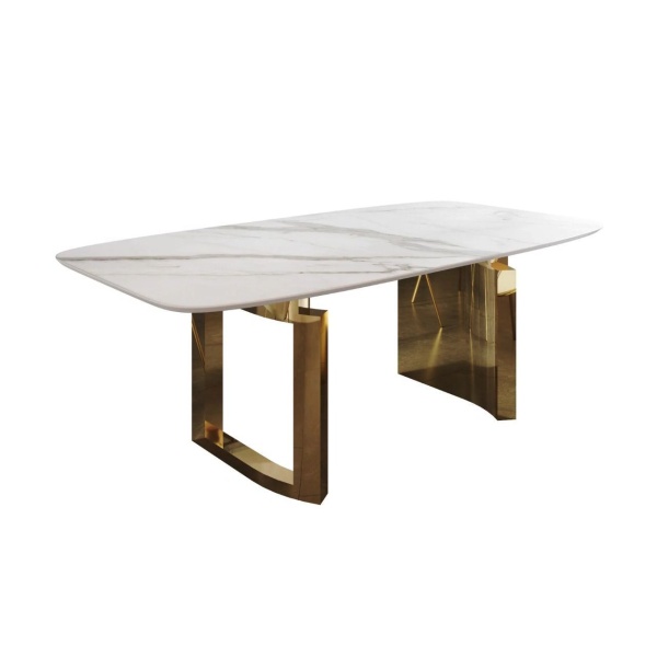 Стол обеденный Liam 180, керамика матовая белая от интернет-магазина IDODOM.RU