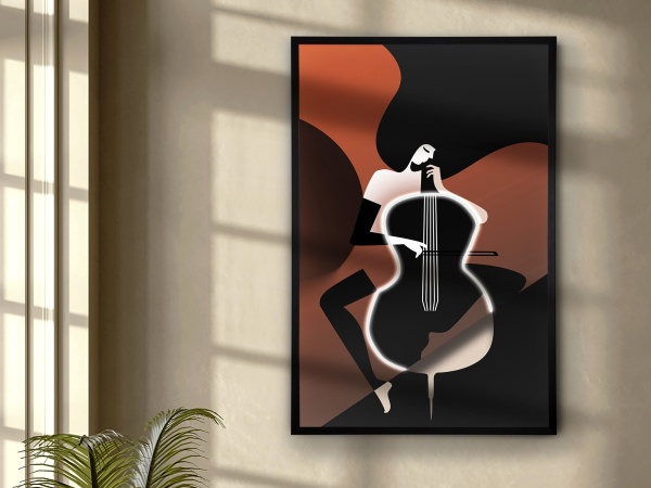 Картина Violonchelo LED 80X120 от интернет-магазина IDODOM.RU