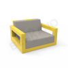 Кресло Quarter lounge с подушками Yellow, Light grey
