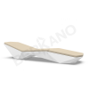 Шезлонг Quaro с подушками Snow White, Bone Brown