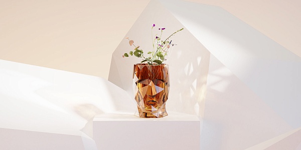 Кашпо Adan Nano Glossy янтарное от интернет-магазина IDODOM.RU