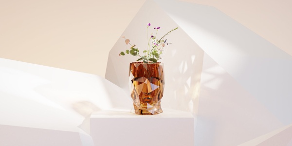 Кашпо Adan Nano Glossy янтарное от интернет-магазина IDODOM.RU