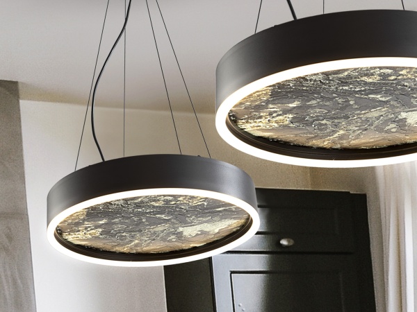 Подвесной светильник Stone CCT- черный LED 40D от интернет-магазина IDODOM.RU