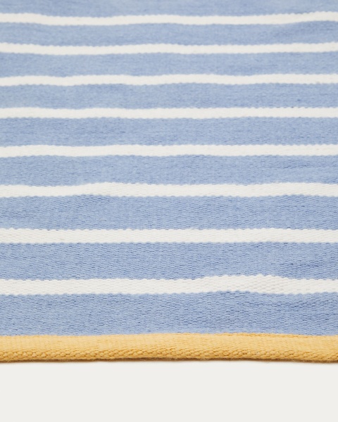 Ковер Mendia в сине-белую полоску 100% ПЭТ 160 x 230 см от интернет-магазина IDODOM.RU